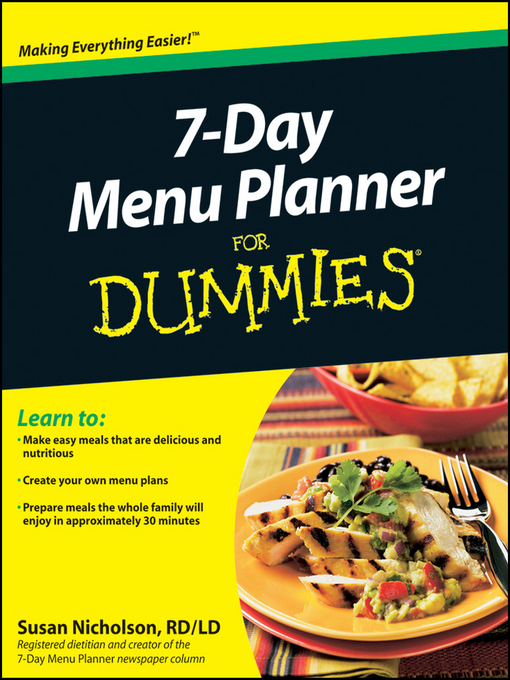 Title details for 7-Day Menu Planner For Dummies by Susan Nicholson - Available
